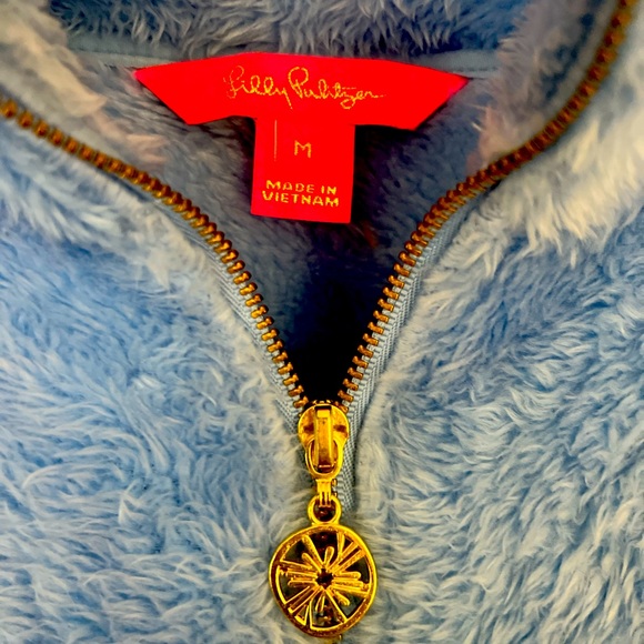 Barely Worn fleece zip up jacket Lily Pulitzer Size M - Picture 2 of 2